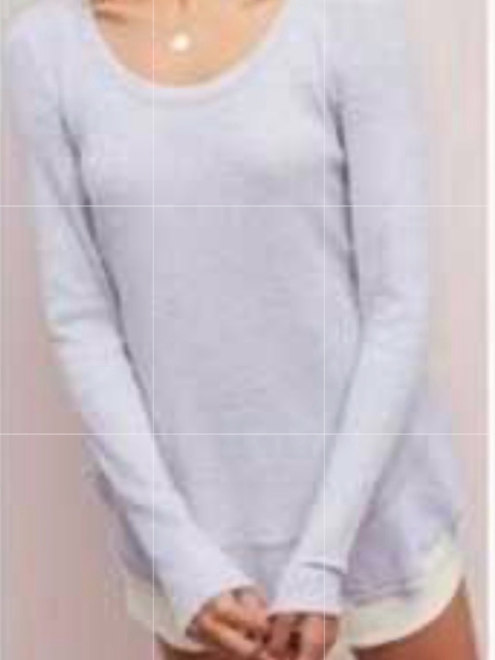Lavender Knit Scoop Neck Long Sleeve
